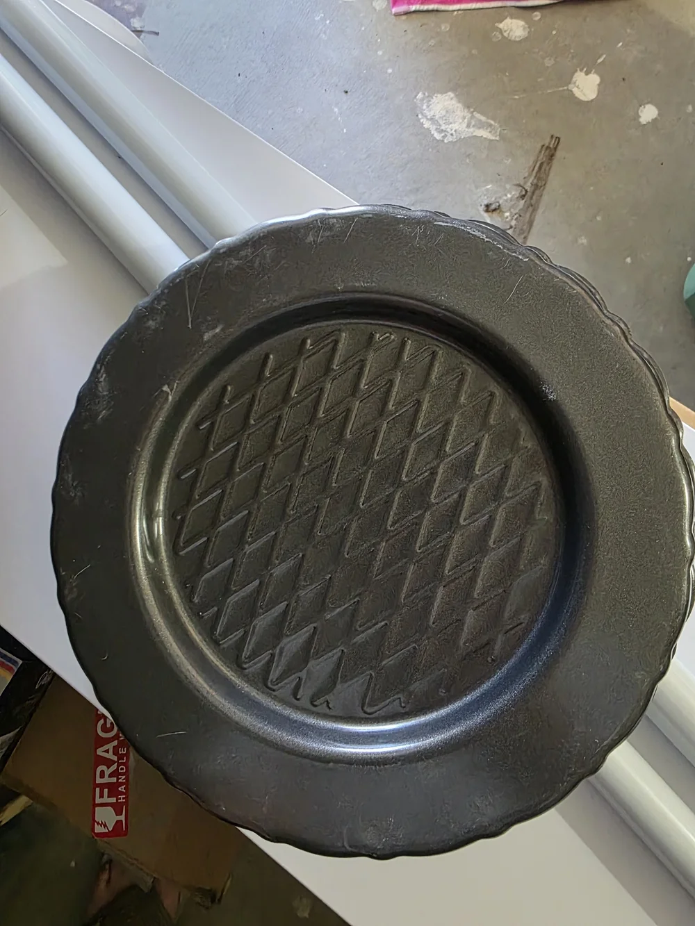 Classic Gray Fluted Pie Pan - Durable Nonstick Bakeware
